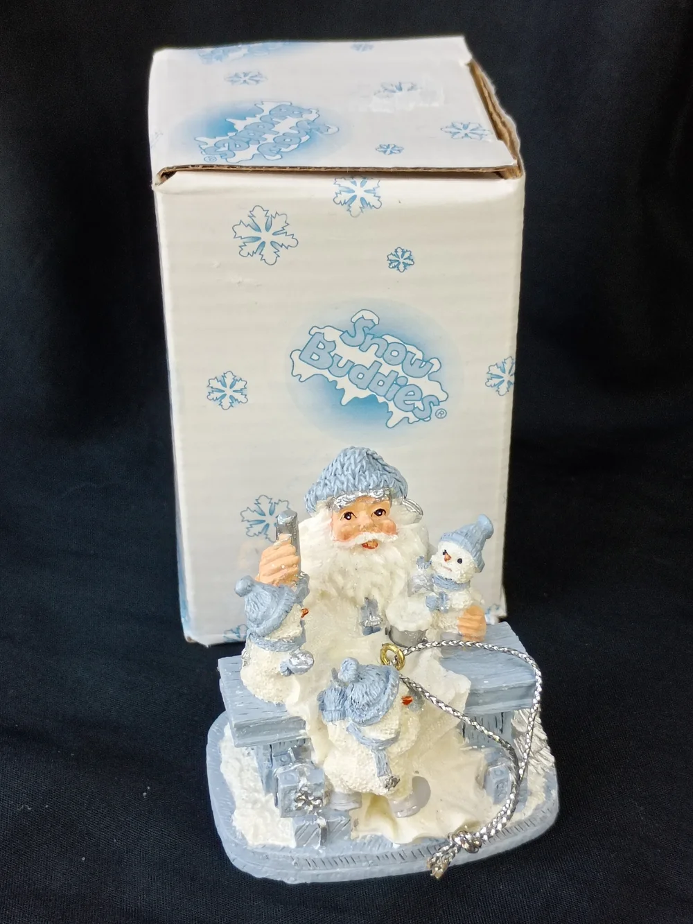 Encore Snow Buddies Santa at Desk 1998 Christmas Ornament